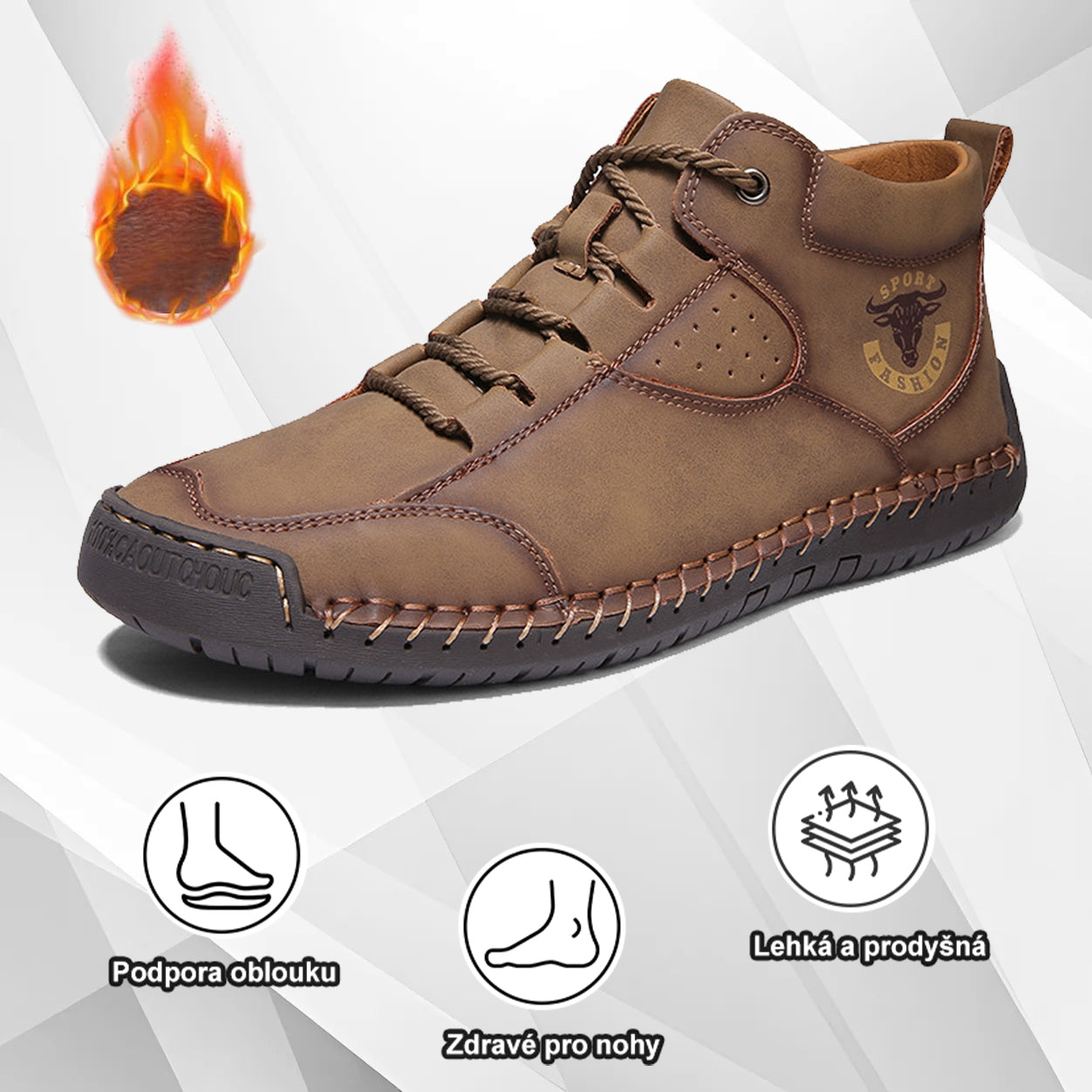 (🔥Dnes sleva 50 % – vezměte si to!) Prémiová stylová ortopedická obuv 👞 – Ergonomický design pro úlevu od bolesti