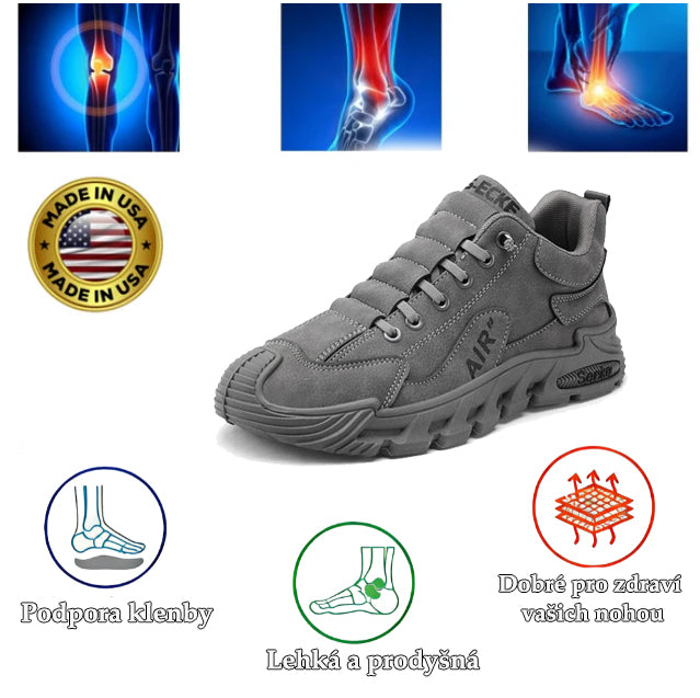 Ortopedická obuv Deconr® | Ergonomická turistická obuv - ✅️Korekce držení těla při chůzi - Voděodolná a protiskluzová 👞Vybraná italská kůže