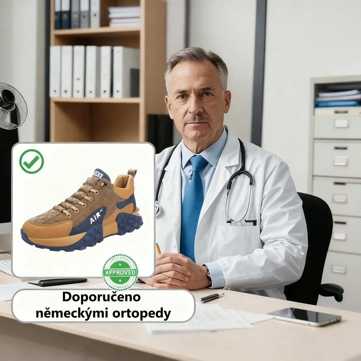 Ortopedická obuv deconr® | Ergonomicky tvarovaná, měkká a pohodlná, zmírňuje únavu nohou po dlouhém dni.