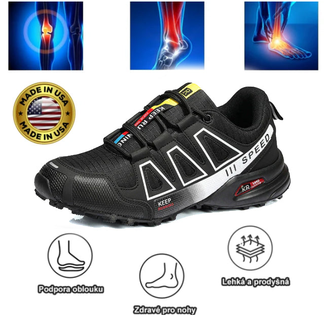 Ortopedická turistická obuv Deconr® | Ergonomicky navržená pro úlevu od bolesti zad, nohou a kloubů.