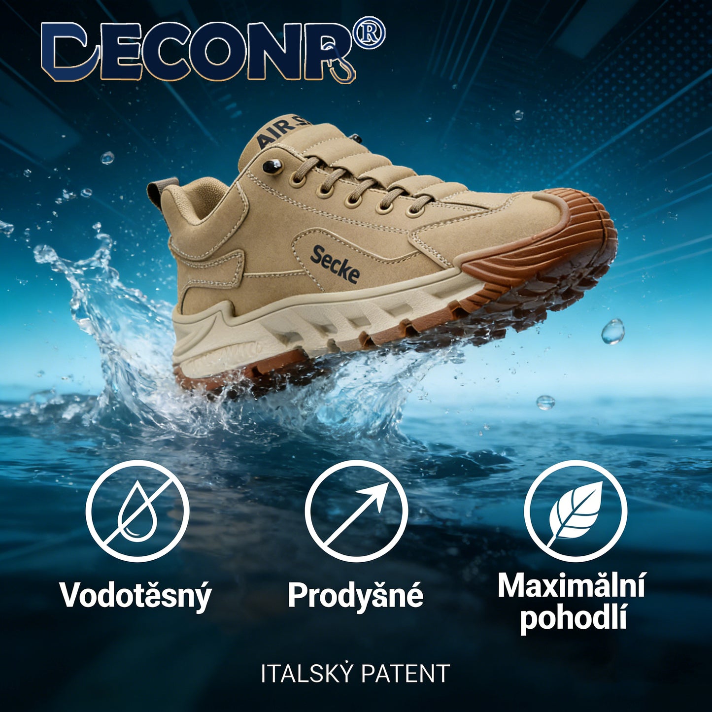 Ortopedická obuv Deconr® | Ergonomická turistická obuv - ✅️Korekce držení těla při chůzi - Voděodolná a protiskluzová 👞Vybraná italská kůže