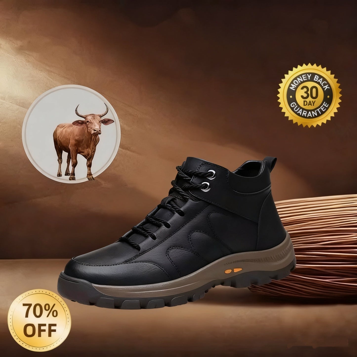 🔥Dnes sleva 50 %, nenechte si to ujít!🐂 Pánská ortopedická obuv je vyrobena z vysoce kvalitní italské hovězí kůže 👞 Ulevuje od bolesti ✅ Pohodlná chůze