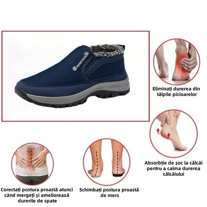 (⏰50% reducere pentru o perioadă limitată, doar astăzi🎁) ❄️Ghete de iarnă italiene confortabile pentru bărbați👞Călduță✅Ameliorează durerile de picioare