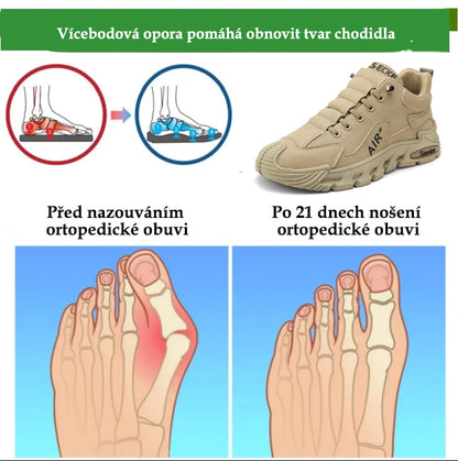 Ortopedická obuv Deconr® | Ergonomická turistická obuv - ✅️Korekce držení těla při chůzi - Voděodolná a protiskluzová 👞Vybraná italská kůže