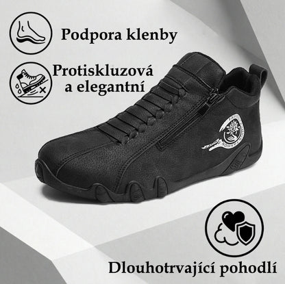 deconr® | Vysoké kozačky z pravé kůže, unisex! Tyto ortopedické boty mají ergonomickou oporu klenby a protiskluzovou podrážku.