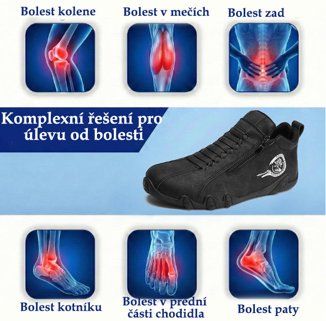 deconr® | Vysoké kozačky z pravé kůže, unisex! Tyto ortopedické boty mají ergonomickou oporu klenby a protiskluzovou podrážku.