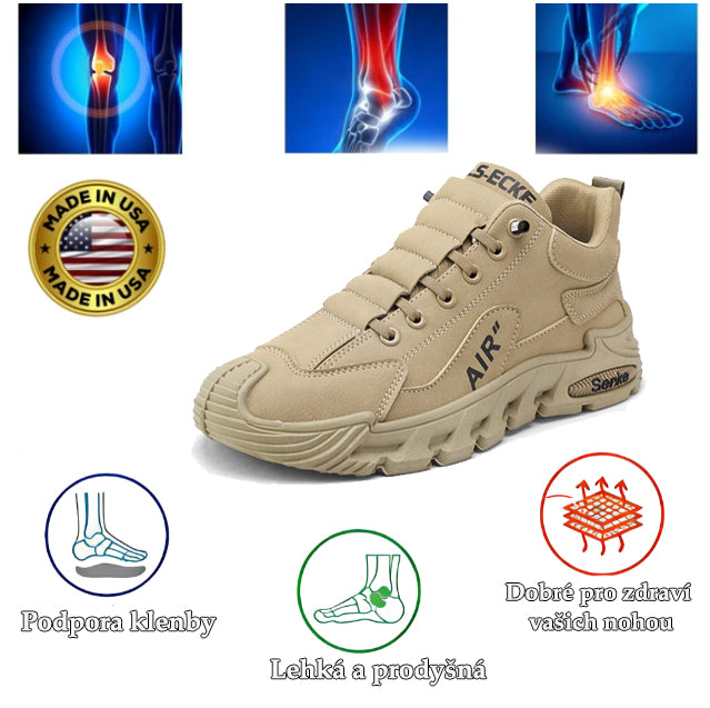 Ortopedická obuv Deconr® | Ergonomická turistická obuv - ✅️Korekce držení těla při chůzi - Voděodolná a protiskluzová 👞Vybraná italská kůže