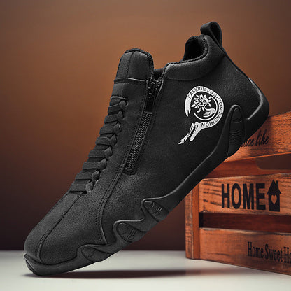 deconr® | Vysoké kozačky z pravé kůže, unisex! Tyto ortopedické boty mají ergonomickou oporu klenby a protiskluzovou podrážku.