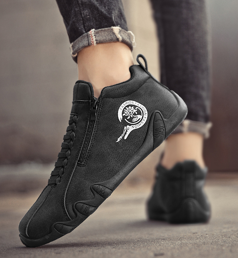 deconr® | Vysoké kozačky z pravé kůže, unisex! Tyto ortopedické boty mají ergonomickou oporu klenby a protiskluzovou podrážku.