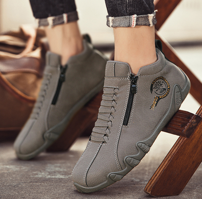 deconr® | Vysoké kozačky z pravé kůže, unisex! Tyto ortopedické boty mají ergonomickou oporu klenby a protiskluzovou podrážku.